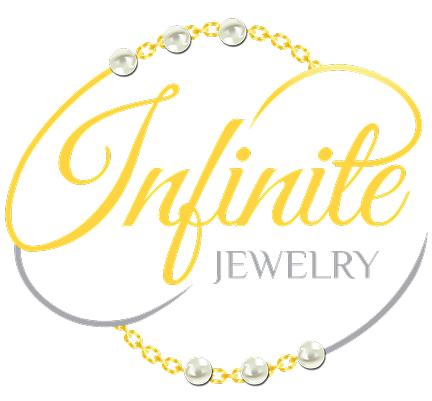 Elegant logo with gold script and diamond accents for Infinite Jewelry.